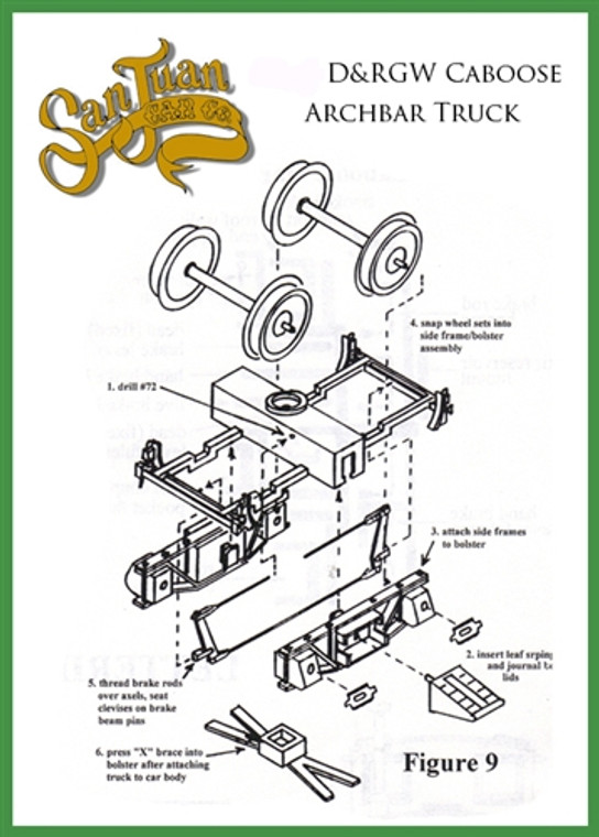 On3 D&RGW Caboose Truck Kit