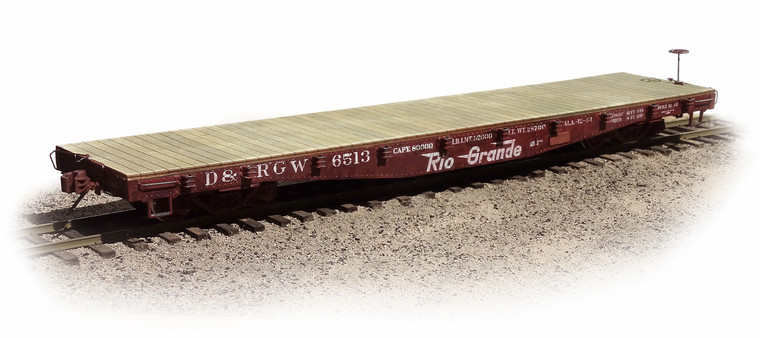 On3 D&RGW 6500 Series 40' Flat Car, made from Kit #127