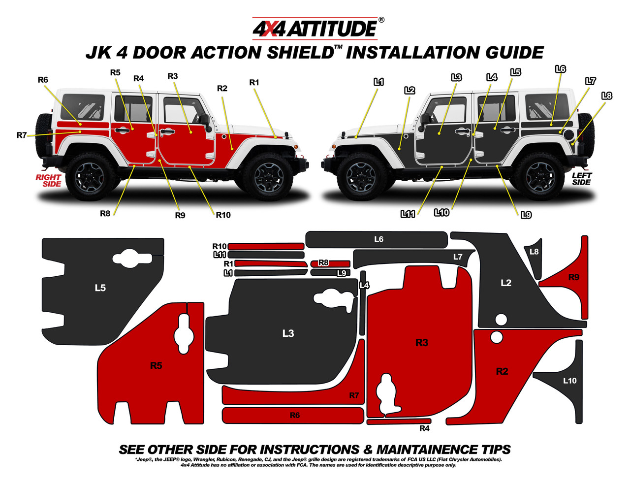 Tiger Fur Action Shield™ Body Armor - JK 4 Door | 4x4Attitude