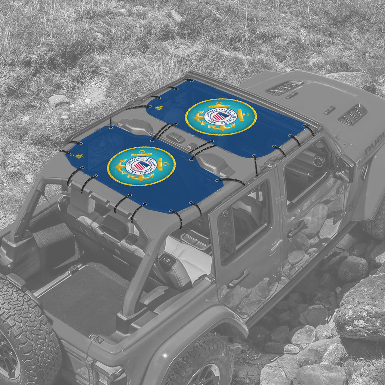 Coast Guard Blue for JL 4 Door Sunshade | Sunshades for Jeeps