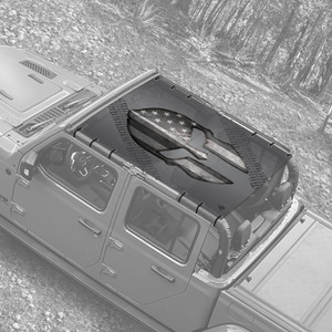 Spartan Helmet Grey USA JT Truck Jeep Sunshade Spartan Helmet Grey USA JT Truck Jeep Sunshade