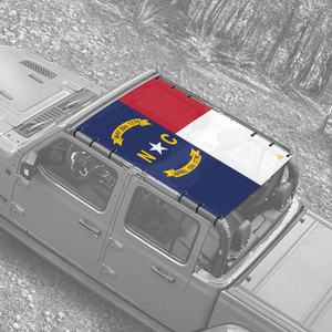 North Carolina State Flag JT Truck Jeep Sunshade North Carolina State Flag JT Truck Jeep Sunshade