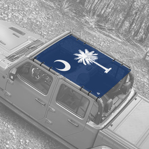 South Carolina State Flag JT Truck Jeep Sunshade South Carolina State Flag JT Truck Jeep Sunshade