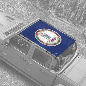 Virginia State Flag JT Truck Jeep Sunshade Virginia State Flag JT Truck Jeep Sunshade