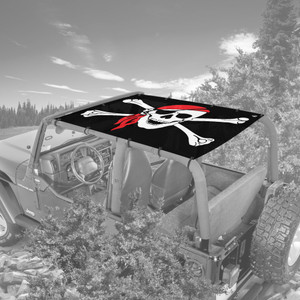 Pirate Flag TJ Jeep Full Sunshade