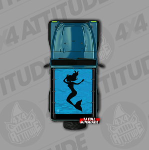 Mermaid Silhouette TJ Jeep Sunshade Mermaid Silhouette TJ Jeep Sunshade
