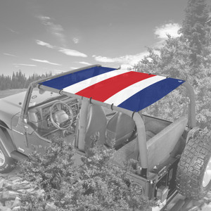 Costa Rican Flag - TJ Full Sunshade Costa Rican Flag - TJ Full Sunshade