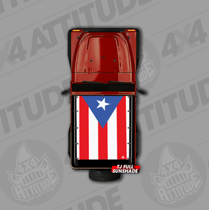 Puerto Rican Flag TJ Jeep Sunshade Puerto Rican Flag TJ Jeep Sunshade