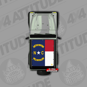 North Carolina State Flag TJ Jeep Sunshade North Carolina State Flag TJ Jeep Sunshade