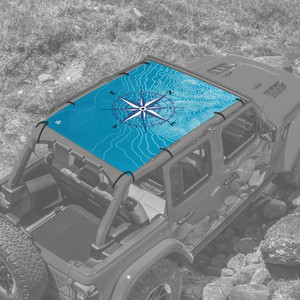 Compass Hand Drawn - JL 4 Door jeep Sunshade Compass Hand Drawn - JL 4 Door jeep Sunshade