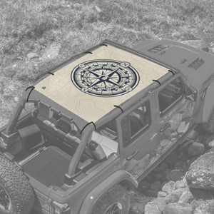 Compass Nautical - JL 4 Door Jeep Full Sunshade Compass Nautical - JL 4 Door Jeep Full Sunshade