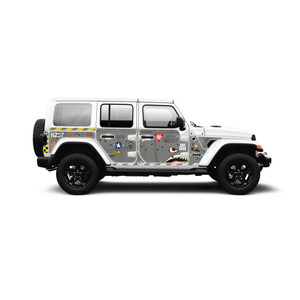 Fighter Bomber Grey Action Shield™ Body Armor Full Kit - JL 4 Door Fighter Bomber Grey Action Shield™ Body Armor Full Kit - JL 4 Door
