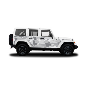 White Splinter Camo Action Shield™ Body Armor Full Kit w/ Full Doors - JK 4 Door White Splinter Camo Action Shield™ Body Armor Full Kit w/ Full Doors - JK 4 Door