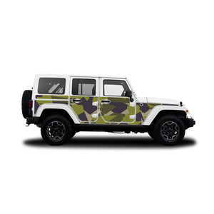 Green Splinter Camo Action Shield™ Body Armor Full Kit w/ Full Doors - JK 4 Door Green Splinter Camo Action Shield™ Body Armor Full Kit w/ Full Doors - JK 4 Door