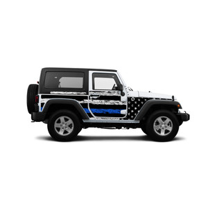 Patriot USA Distressed Blue Action Shield™ Body Armor Full Kit- JK 2 Door Patriot USA Distressed Blue Action Shield™ Body Armor Full Kit- JK 2 Door