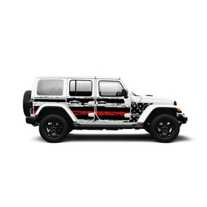 Patriot USA Distressed Red Line Action Shield™ Full Kit - JL 4 Door Patriot USA Distressed Red Line Action Shield™ Full Kit - JL 4 Door