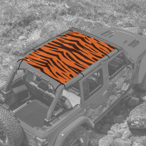 Tiger Stripes JL 4 Door Jeep Full Body Sunshade Tiger Stripes JL 4 Door Jeep Full Body Sunshade