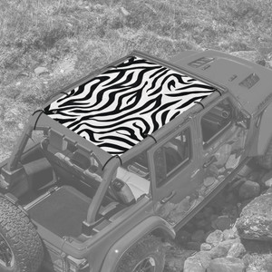 Zebra Stripes JL 4 Door Jeep Full Sunshade Zebra Stripes JL 4 Door Jeep Full Sunshade