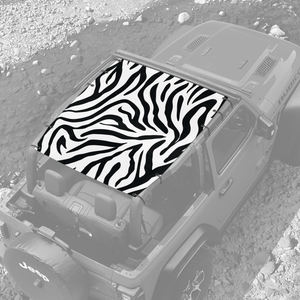 Zebra Stripes - JL 2 Door Sunshade