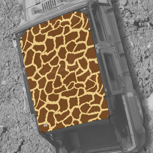 Giraffe Pattern JK 4 Door Jeep Sunshade Giraffe Pattern JK 4 Door Jeep Sunshade