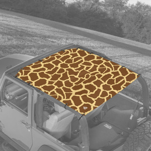 Giraffe Pattern JK 2 Door Jeep Sunshade Giraffe Pattern JK 2 Door Jeep Sunshade