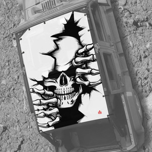 R.I.P. Jeep JK 4 Door Halloween Themed Sunshade R.I.P. Jeep JK 4 Door Halloween Themed Sunshade