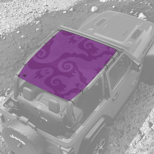 Ghostly Halloween Themed JL 2 Door Sunshade Ghostly Halloween Themed JL 2 Door Sunshade