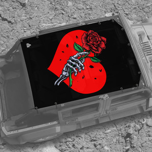 Valentine's Day "Til' Death" JK 4 Door Jeep Sunshade Valentine's Day "Til' Death" JK 4 Door Jeep Sunshade
