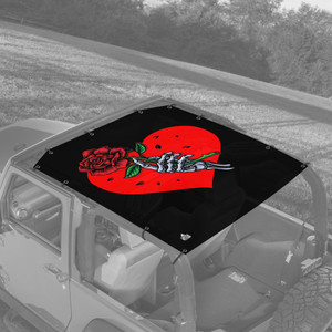 Valentine's Day "Til' Death" Full Sunshade JK 2 Door Jeep Valentine's Day "Til' Death" Full Sunshade JK 2 Door Jeep