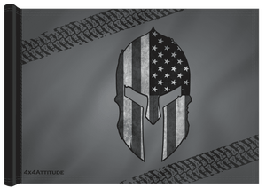 Spartan 4x4 Attitude Grey USA Trail Flag Spartan 4x4 Attitude Grey USA Trail Flag