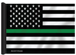 USA Green Stripe 4x4 Attitude Flag