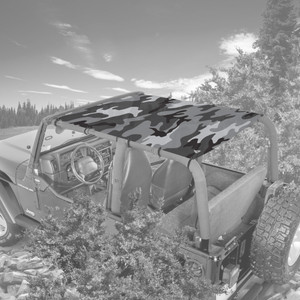 Full Body Grey Camo Mesh Sunshade for Jeep TJ Full Body Grey Camo Mesh Sunshade for Jeep TJ