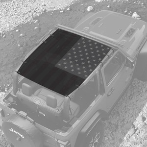 USA Greyscale  Full Body Sunshade for Jeep Wrangler JL 2 Door USA Greyscale  Full Body Sunshade for Jeep Wrangler JL 2 Door