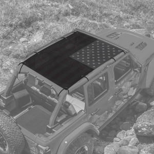 USA Greyscale Full Body Sunshade for Jeep Wrangler JL 4 Door Sunshade USA Greyscale Full Body Sunshade for Jeep Wrangler JL 4 Door Sunshade