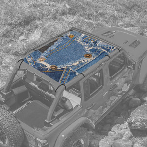 Denim JL 4 Door Jeep Full Sunshade Denim JL 4 Door Jeep Full Sunshade