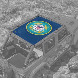 Coast Guard Blue JL 4 Door Jeep Full Sunshade