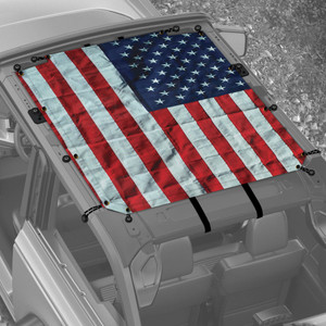 USA Live Flag Sunshade for 2 Door Ford Bronco USA Live Flag Sunshade for 2 Door Ford Bronco