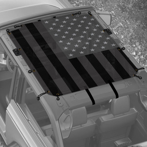 USA Flag Blackout Sunshade for 2 Door Ford Bronco USA Flag Blackout Sunshade for 2 Door Ford Bronco