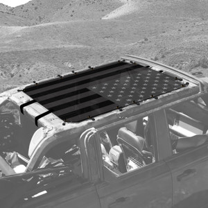 USA Flag Blackout Sunshade for 4 Door Ford Bronco USA Flag Blackout Sunshade for 4 Door Ford Bronco