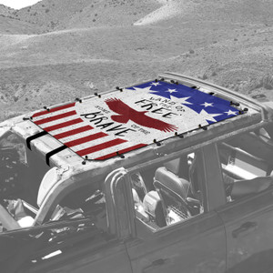Land of the Free Sunshade for 4 Door Ford Bronco Land of the Free Sunshade for 4 Door Ford Bronco