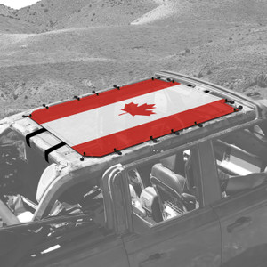 Canadian Flag Sunshade for 4 Door Ford Bronco Canadian Flag Sunshade for 4 Door Ford Bronco