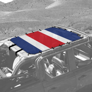 Costa Rican Flag Sunshade for 4 Door Ford Bronco Costa Rican Flag Sunshade for 4 Door Ford Bronco