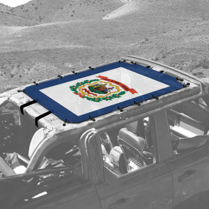 West Virginia Flag Sunshade for 4 Door Ford Bronco West Virginia Flag Sunshade for 4 Door Ford Bronco