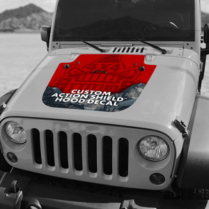 Custom Action Shield™ JK Hood Decal Custom Action Shield™ JK Hood Decal