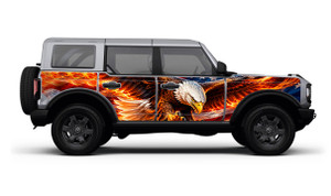 American "250" Eagle With Flames