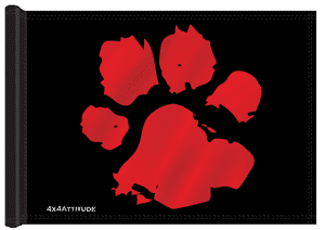 paw black red paw black red