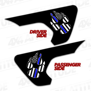 Police Dog Paw Fender Vent Decal Set (Right & Left)