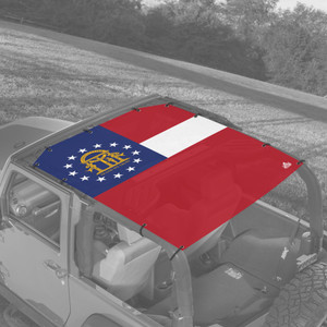 Georgia State Flag JK 2 Door Jeep Sunshade Georgia State Flag JK 2 Door Jeep Sunshade