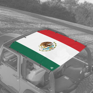 Mexican Flag JK 2 Door Jeep Sunshade Mexican Flag JK 2 Door Jeep Sunshade