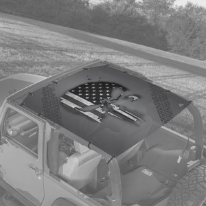 Punisher Grey USA - JK 2 Door Full Sunshade Punisher Grey USA - JK 2 Door Full Sunshade